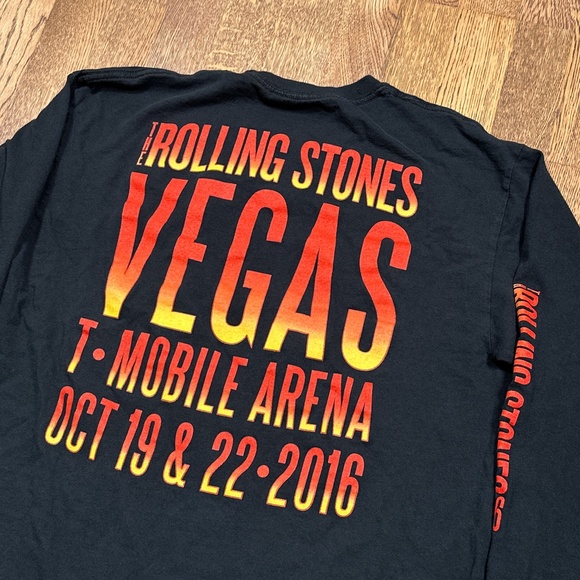 Rolling Stones 2016 Las Vegas T Mobile Arena Music Band L/S T Shirt Mens Large - Picture 6 of 7
